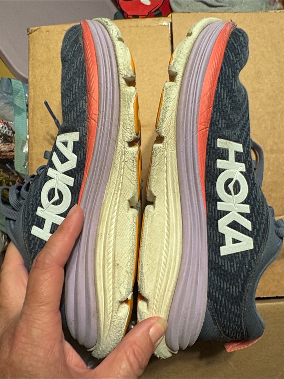 Woman’s Hoka Gaviota 5  Blue Gray Sz 7 - Picture 11 of 16